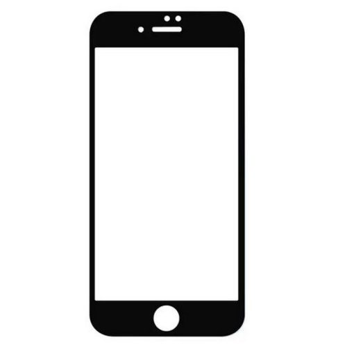 Apple iPhone 7 Plus / 8 Plus, Kijelzővédő fólia, ütésálló fólia (az íves részre is!), Tempered Glass (edzett üveg), 3D Cover, fekete