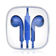   Vezetékes sztereó fülhallgató, Androidos készülékekhez, 3.5 mm, felvevőgombos, dobozos, kék