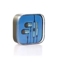   Vezetékes sztereó fülhallgató, Androidos készülékekhez, 3.5 mm, felvevőgombos, dobozos, kék