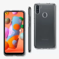   Spigen Liquid Crystal Samsung Galaxy A11 tok, Crystal Clear, átlátszó