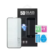   Huawei P40 Lite, 5D Full Glue hajlított tempered glass kijelzővédő üvegfólia, fekete