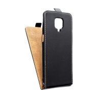 Flip tok szilikon belsővel Xiaomi Note 9 Pro, fekete