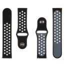 Tactical Double kiegészítő szilikon karpánt 22mm, fekete/szürke