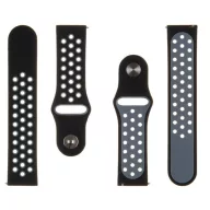   Tactical Double kiegészítő szilikon karpánt 22mm, fekete/szürke