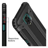 Forcell Armor hátlap tok Xiaomi Redmi Note 9S/9 Pro, fekete