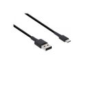 Xiaomi Mi fonott USB / USB-C töltő- és adatkábel, 1m, fekete