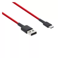   Xiaomi Mi fonott USB / USB-C töltő- és adatkábel, 1m, piros