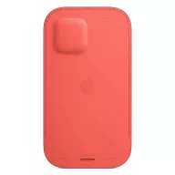  Apple iPhone 12 mini MagSafe-rögzítésű bebújtatós bőr tok, pink citrus