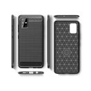 Forcell Carbon hátlap tok Samsung A716 Galaxy A71 5G, fekete