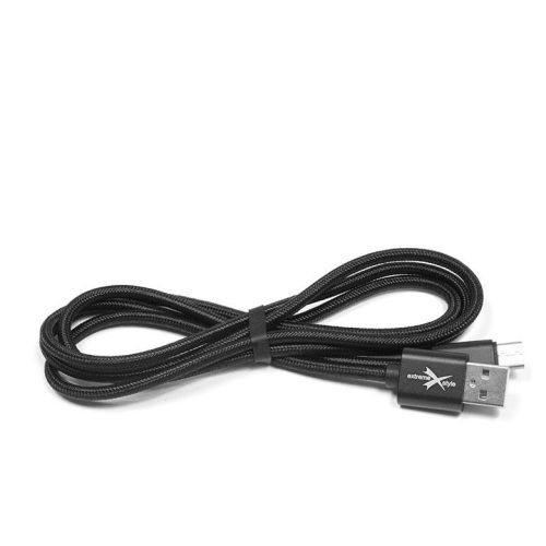 USB töltő- és adatkábel, USB Type-C, 120 cm, Extreme, fekete
