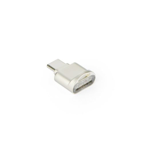 Adapter, USB Type-C, microSD kártyaolvasó, ezüst