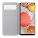 Samsung Galaxy A42 LED View Cover, gyári flip tok, fehér, EF-EA426PWE