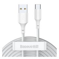   Baseus Simple Wisdom USB / USB-C töltő- és adatkábel, 1,5m, fehér (2db)
