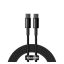 Baseus Tungsten Gold USB-C / USB-C gyorstöltő töltő- és adatkábel, 2m, fekete