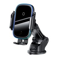   Baseus Light tapadókorongos autós tartó, műszerfalra, szélvédőre, wireless töltő, fekete, 15W