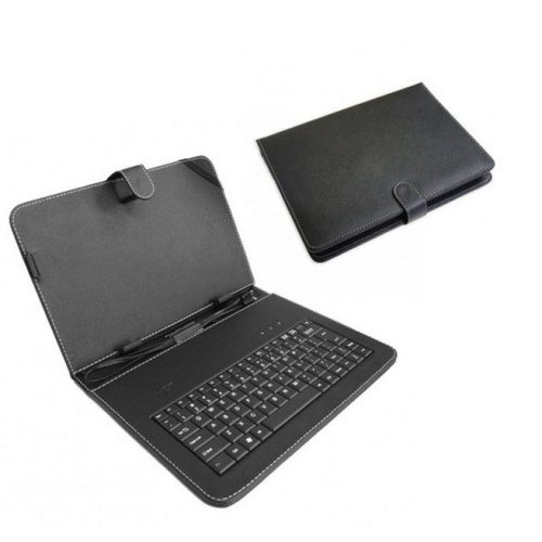 Billentyűzetes tok, 8" tablethez, GooClever, Micro USB, fekete
