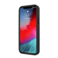   Guess PU 4G Metal Logo Apple iPhone 12 Pro Max hátlap tok, szürke