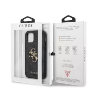   Guess PU 4G Metal Logo Apple iPhone 12 Pro Max hátlap tok, szürke
