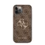 Guess PU 4G Metal Logo Apple iPhone 12/12 Pro hátlap tok, barna