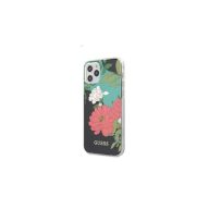   Guess PC/TPU Flower Apple iPhone 12 Pro Max hátlap tok, fekete