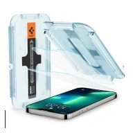  Spigen Glas.tR SLIM EZ Fit Apple iPhone 17E / 16E / 14 / 13 / 13 Pro tempered kijelzővédő fólia felhelyező kerettel (2db)