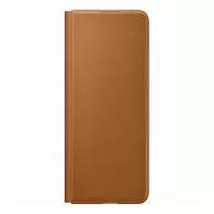   Samsung Galaxy Z Fold3 5G Leather Flip Cover, gyári bőr flip tok, barna, EF-FF926