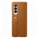Samsung Galaxy Z Fold3 5G Leather Flip Cover, gyári bőr flip tok, barna, EF-FF926