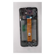   Samsung Galaxy A12 Nacho (A127) kompatibilis LCD modul kerettel, OEM jellegű, fekete
