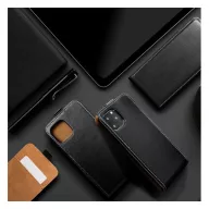 Flip tok szilikon belsővel Apple iPhone 13, fekete