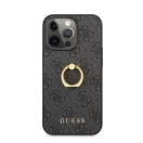 Guess PU 4G Ring Apple iPhone 13 Pro hátlap tok, szürke