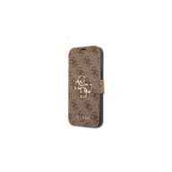   Guess PU 4G Metal Logo Apple iPhone 13 Pro Max flip tok, barna