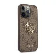   Guess PU 4G Metal Logo Apple iPhone 13 Pro hátlap tok, barna