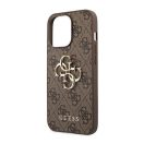 Guess PU 4G Metal Logo Apple iPhone 13 Pro hátlap tok, barna