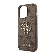   Guess PU 4G Metal Logo Apple iPhone 13 Pro hátlap tok, barna