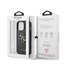 Guess PU 4G Metal Logo Apple iPhone 13 Pro hátlap tok, szürke