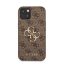 Guess PU 4G Metal Logo Apple iPhone 13 hátlap tok, barna