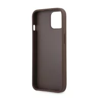 Guess PU 4G Metal Logo Apple iPhone 13 hátlap tok, barna