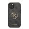 Guess PU 4G Metal Logo Apple iPhone 13 hátlap tok, szürke