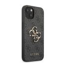 Guess PU 4G Metal Logo Apple iPhone 13 hátlap tok, szürke