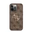 Guess PU 4G Metal Logo Apple iPhone 13 Pro Max hátlap tok, barna