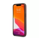 Guess PU 4G Metal Logo Apple iPhone 13 Pro Max hátlap tok, barna