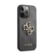   Guess PU 4G Metal Logo Apple iPhone 13 Pro Max hátlap tok, szürke