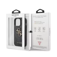   Guess PU 4G Metal Logo Apple iPhone 13 Pro Max hátlap tok, szürke