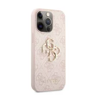   Guess PU 4G Metal Logo Apple iPhone 13 Pro Max hátlap tok, rózsaszín