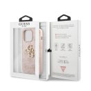 Guess PU 4G Metal Logo Apple iPhone 13 Pro Max hátlap tok, rózsaszín