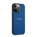 Guess PU Saffiano Apple iPhone 13 Pro bőr hátlap tok, kék