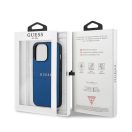 Guess PU Saffiano Apple iPhone 13 Pro Max bőr hátlap tok, kék