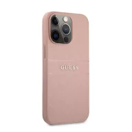   Guess PU Saffiano Apple iPhone 13 Pro Max bőr hátlap tok, rózsaszín