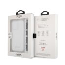 Guess PC Script and Black Pearls Apple iPhone 13 Pro hátlap tok, átlátszó