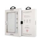 Guess PC Script and White Pearls Apple iPhone 13 Pro hátlap tok, átlátszó